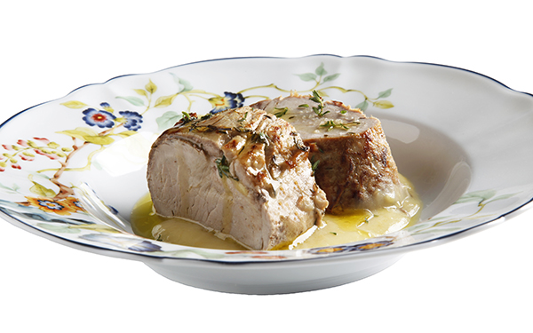 Pork fillet with apples in vinegar 1